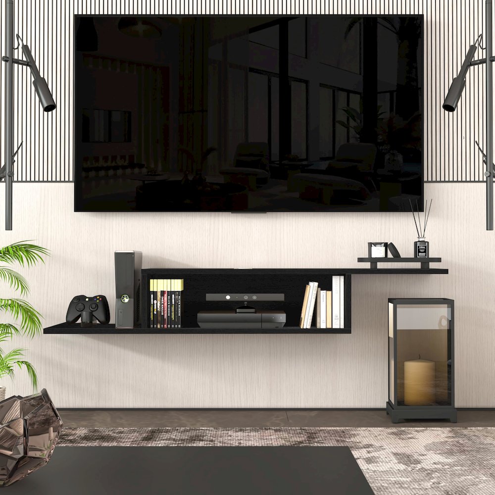 Floating TV Stand for Up to 65 Inch TVs – Wall Mounted Floating Shelf. Picture 2