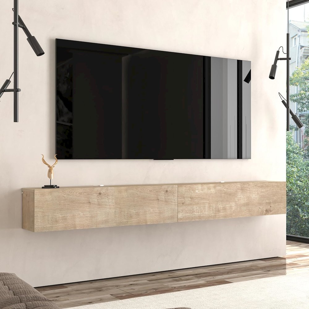 Floating TV Stand & Floating Entertainment Center (71 Inch, 2 Doors). Picture 3