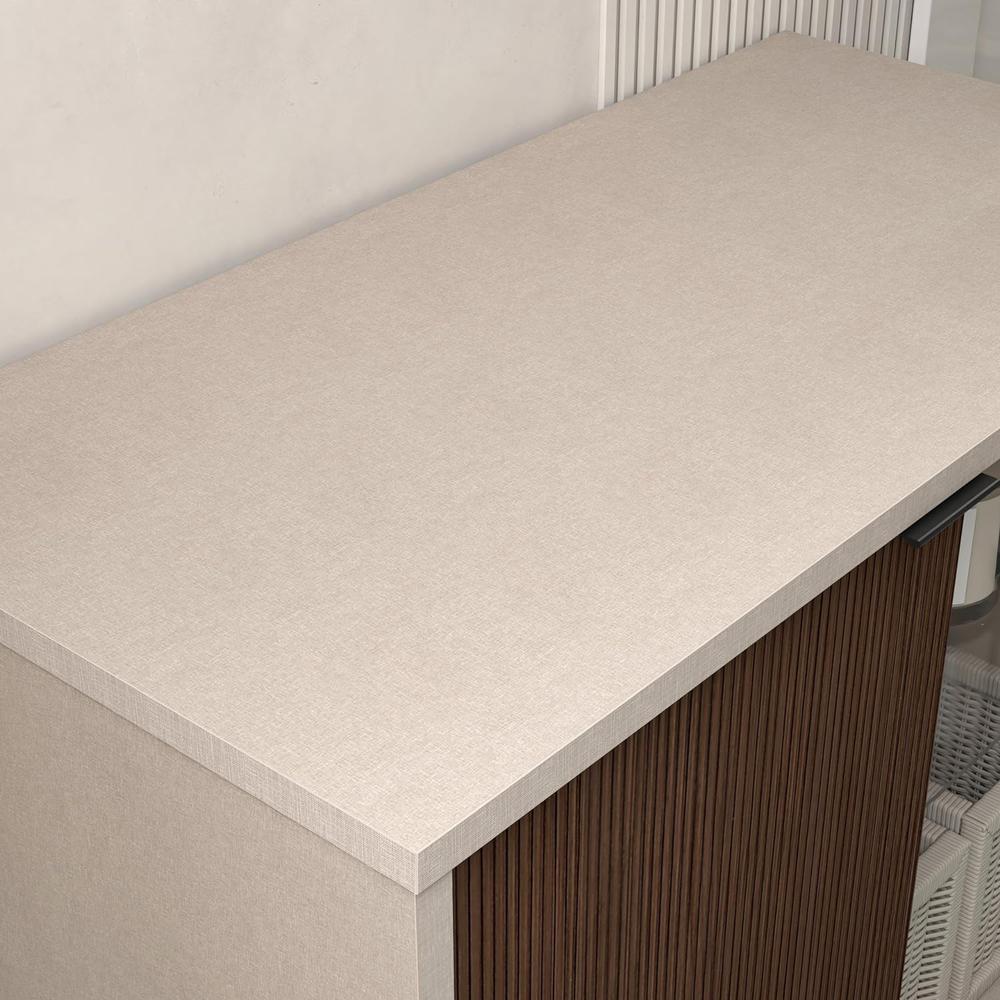 Sideboard Buffet, Kitchen Storage Cabinet with Adjustable Glass Shelf. Picture 5