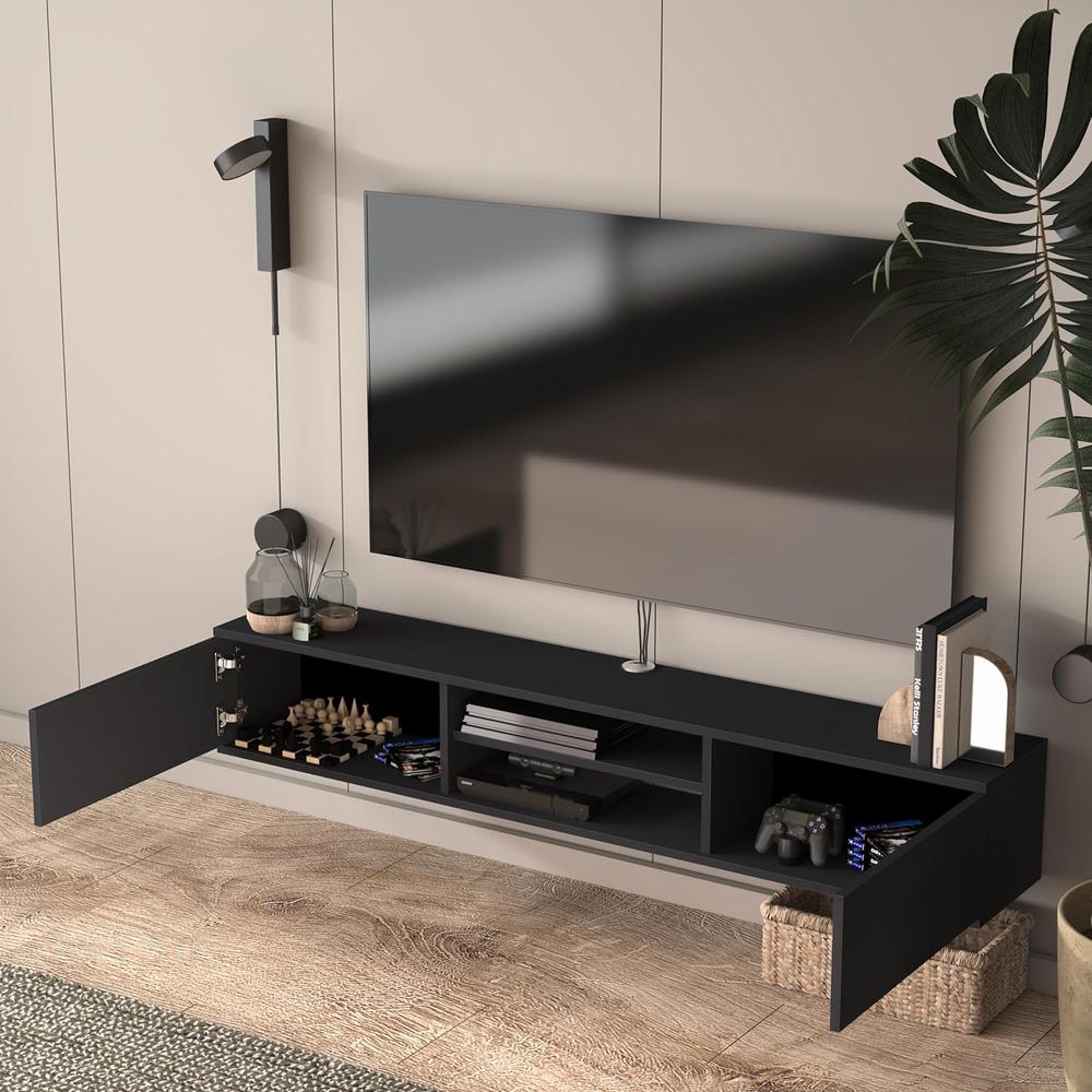Atelier Mobili Floating TV Stand 70 Inch, Wall Mounted Entertainment Center. Picture 4