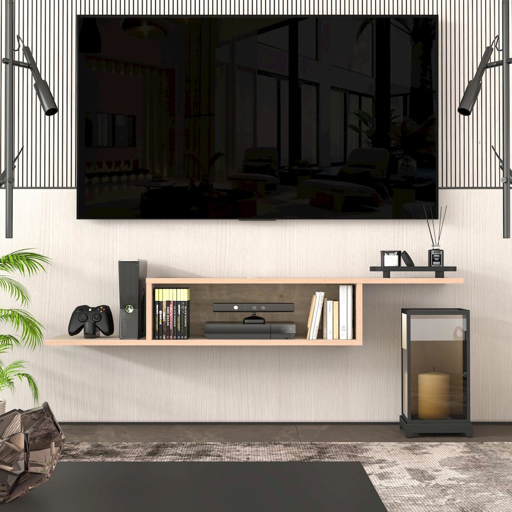 Floating TV Stand for Up to 65 Inch TVs – Wall Mounted Floating Shelf. Picture 4
