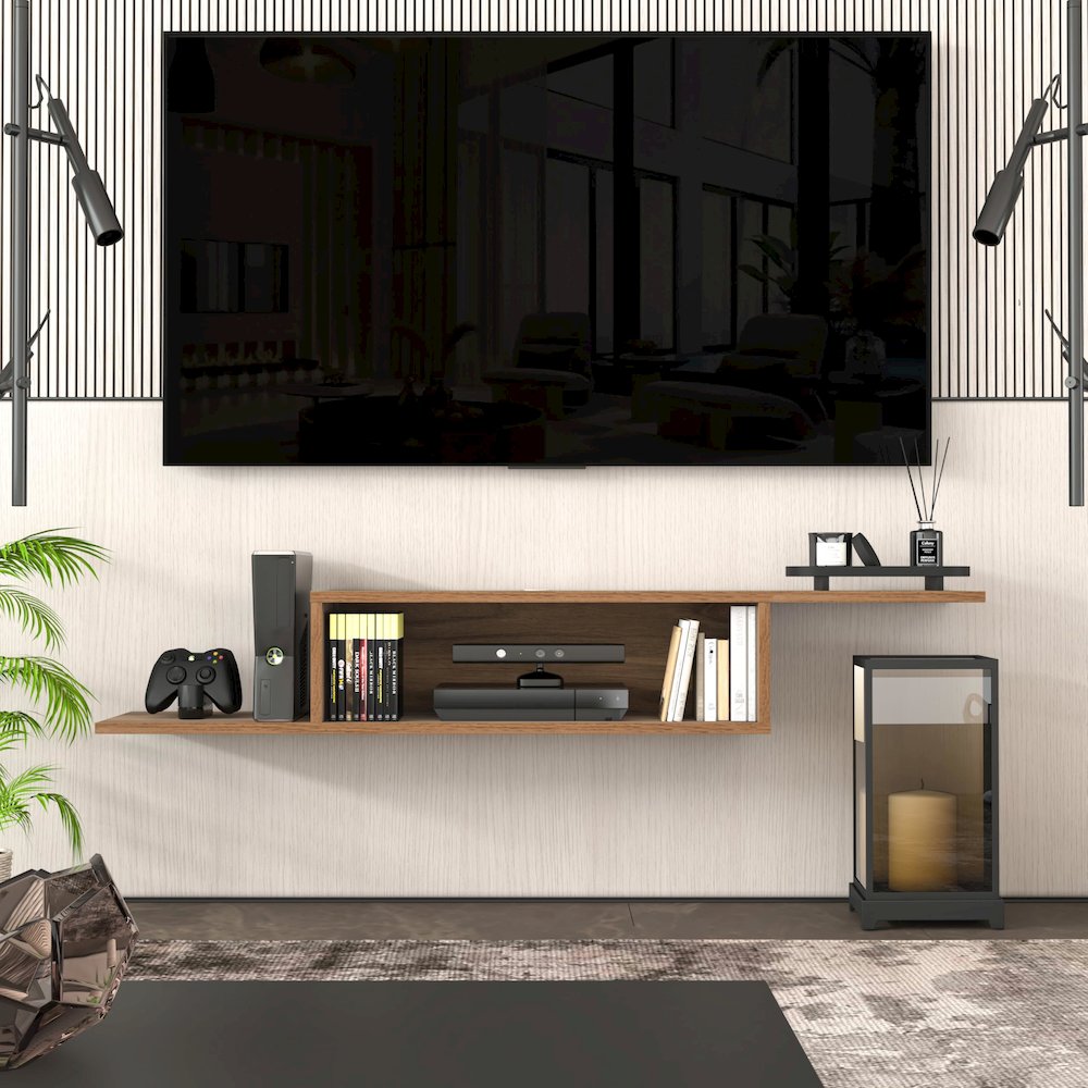 Floating TV Stand for Up to 65 Inch TVs – Wall Mounted Floating Shelf. Picture 2