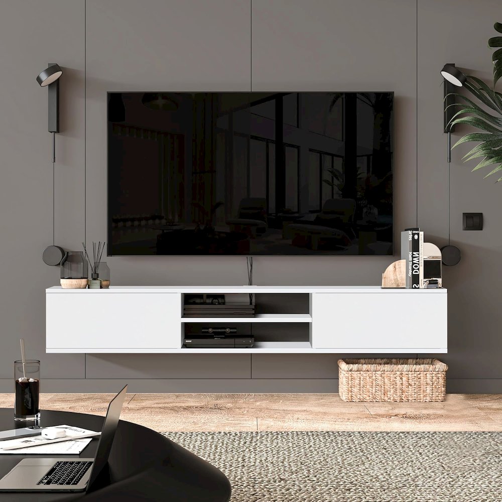 Bella Floating TV Stand – Wall Mounted Entertainment Center. Picture 3