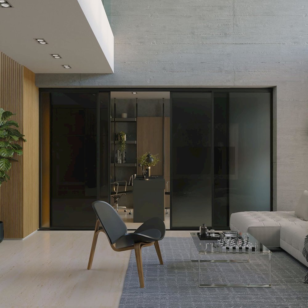 Glass Room Divider Panel and Partition Wall. Picture 2