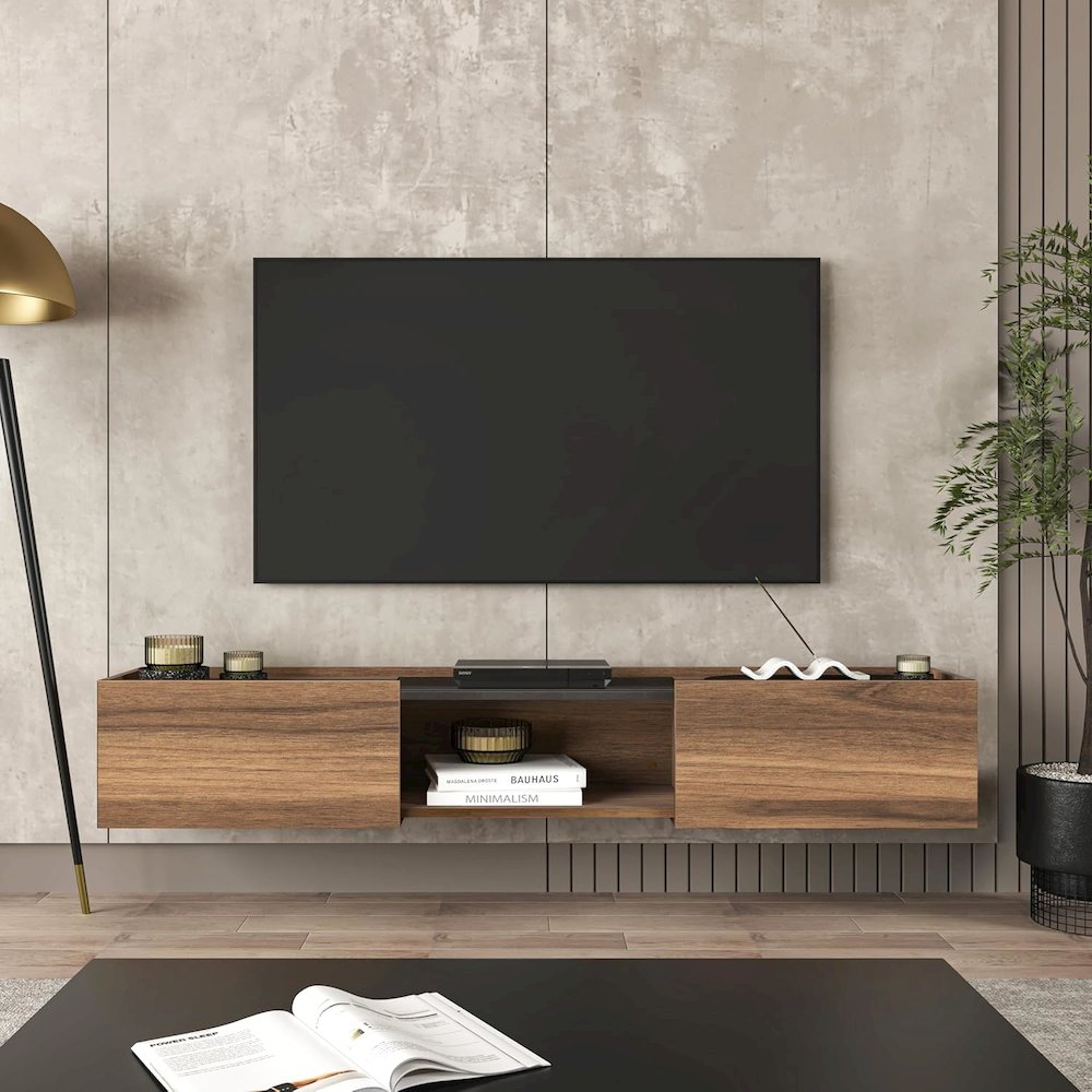 Floating TV Stand 65 inch TV, Wall Mounted Media Console. Picture 5