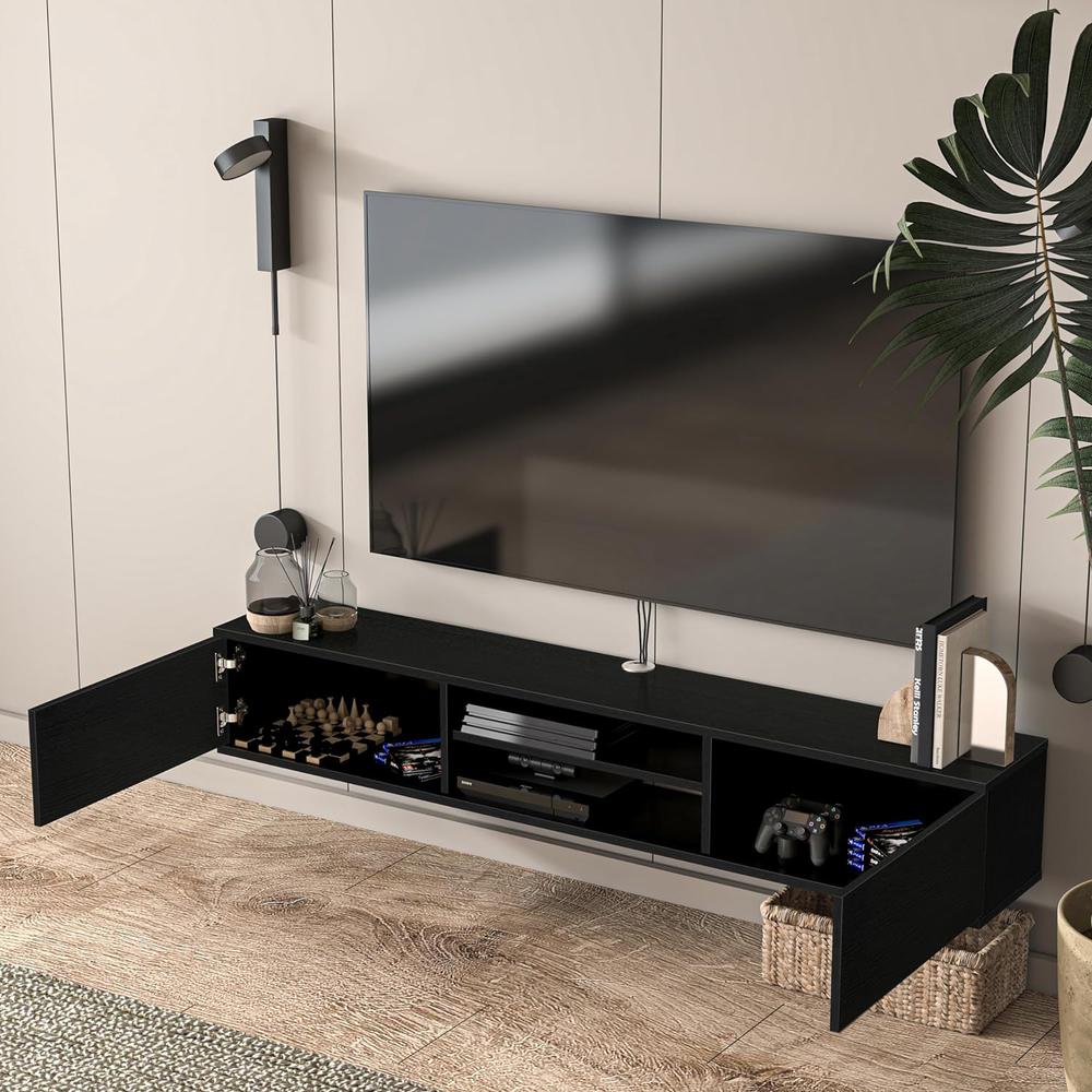 Atelier Mobili Floating TV Stand 70 Inch, Wall Mounted Entertainment Center. Picture 3