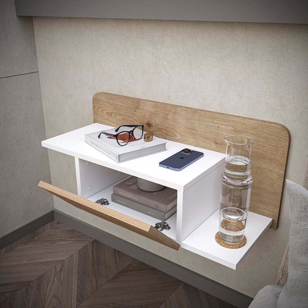 Floating Nightstand - Multipurpose Storage Hallway Cabinet. Picture 5