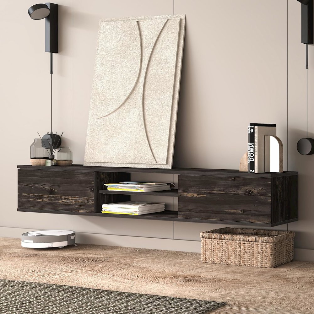 Bella Floating TV Stand – Wall Mounted Entertainment Center. Picture 1
