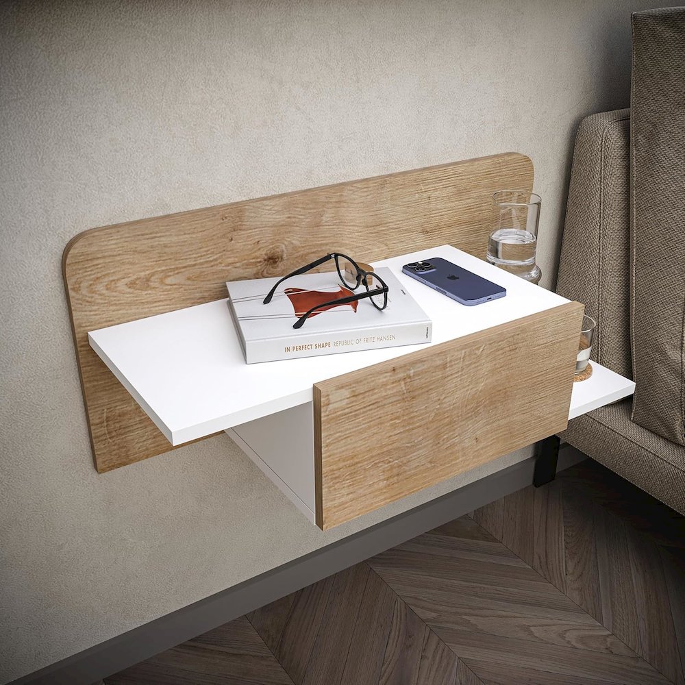 Floating Nightstand - Multipurpose Storage Hallway Cabinet. Picture 3