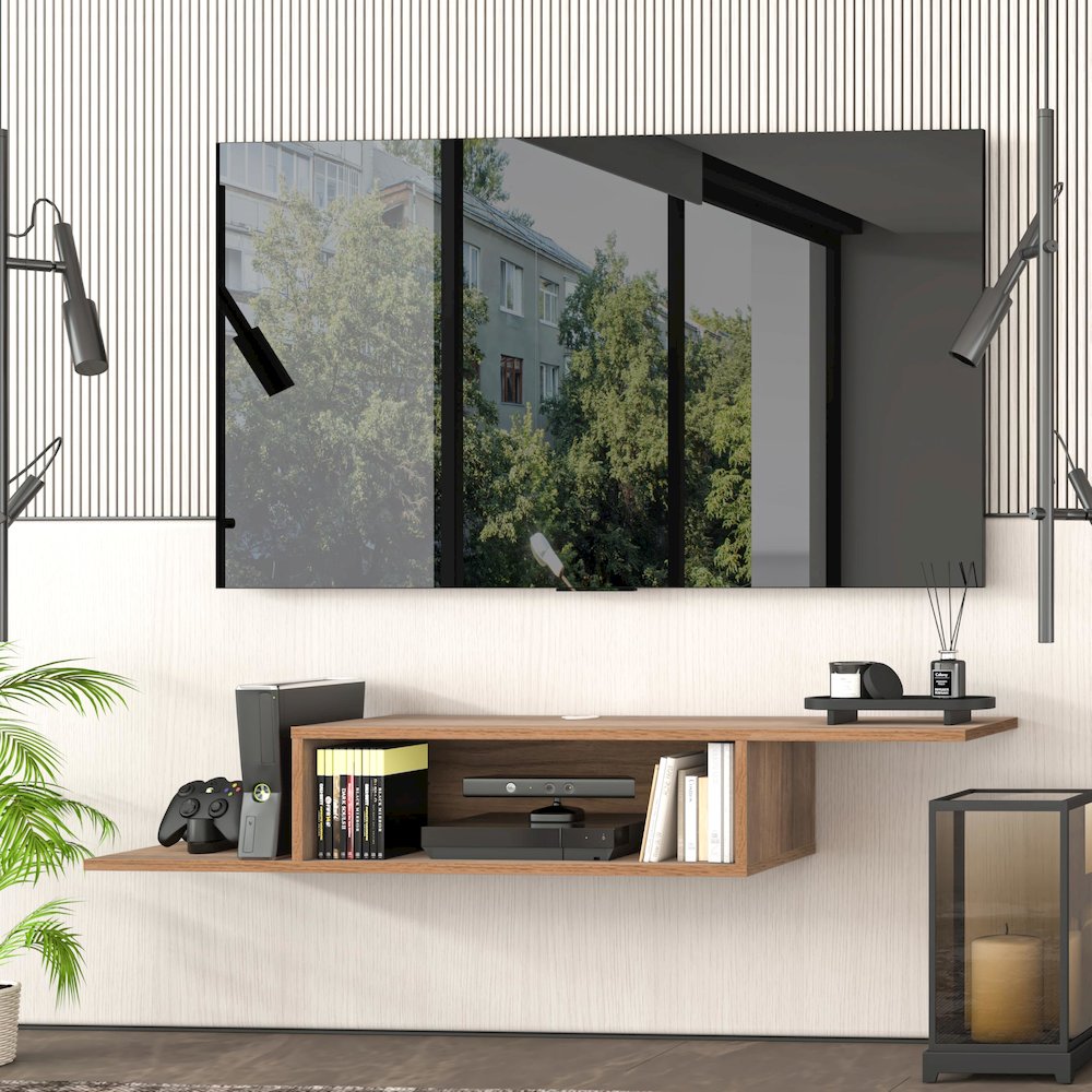 Floating TV Stand for Up to 65 Inch TVs – Wall Mounted Floating Shelf. Picture 3