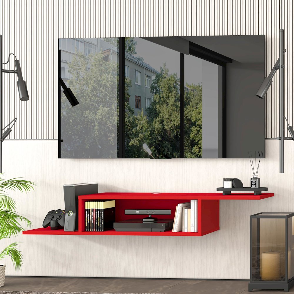 Floating TV Stand for Up to 65 Inch TVs – Wall Mounted Floating Shelf. Picture 4