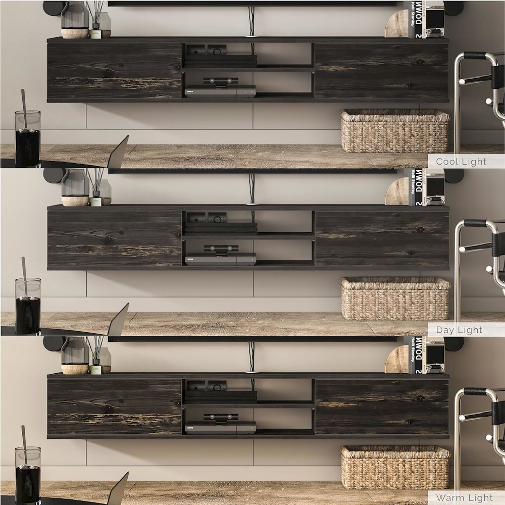 Bella Floating TV Stand – Wall Mounted Entertainment Center. Picture 4