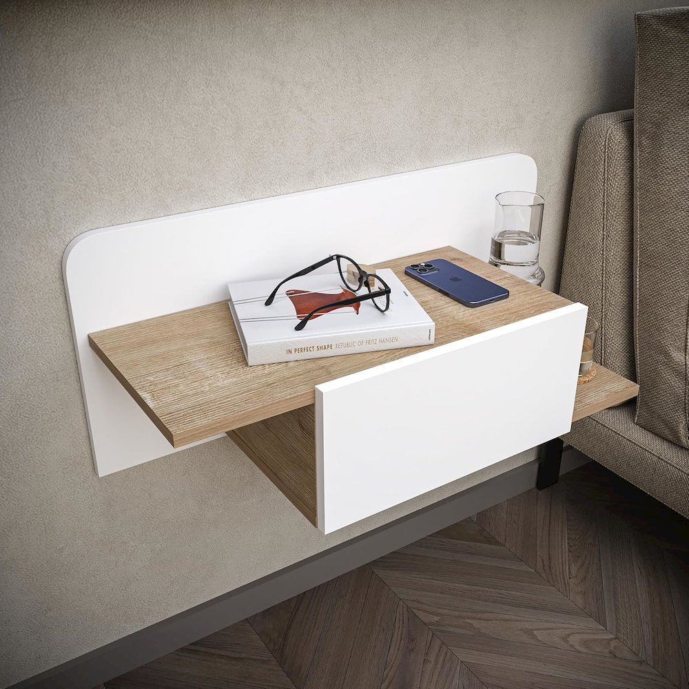 Floating Nightstand - Multipurpose Storage Hallway Cabinet. Picture 3