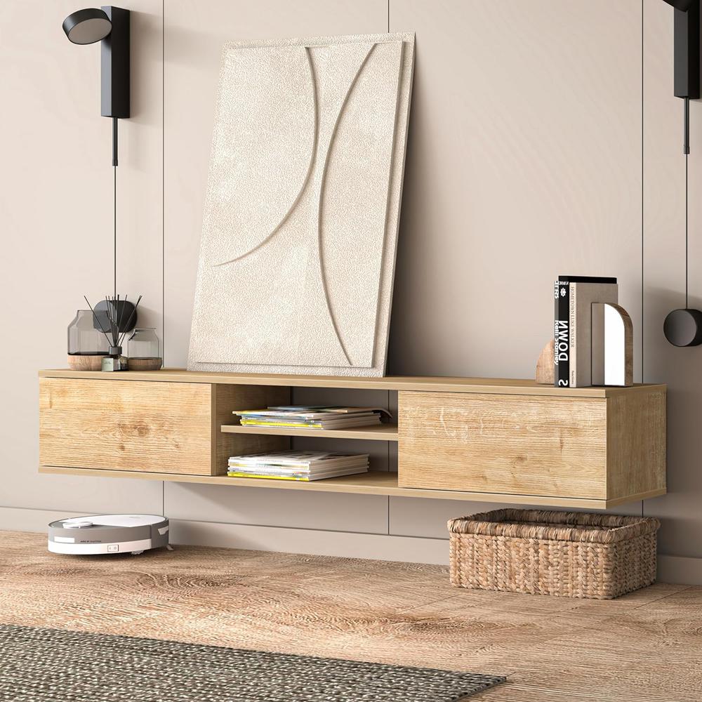 Floating TV Stand 70 Inch Wall Mounted Entertainment Center. Picture 2