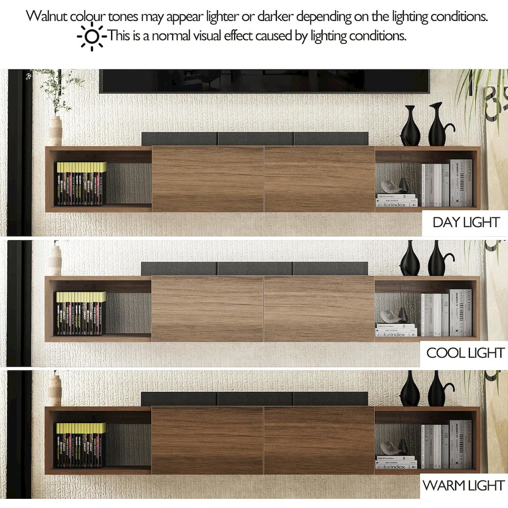 Floating TV Stand - Wall Mounted TV Stand for 75 Inch TV - Floating TV Shelf. Picture 7