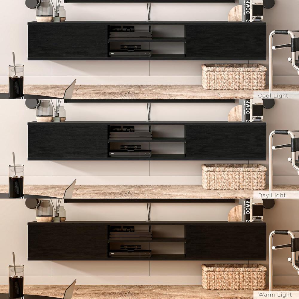 Atelier Mobili Floating TV Stand 70 Inch, Wall Mounted Entertainment Center. Picture 4