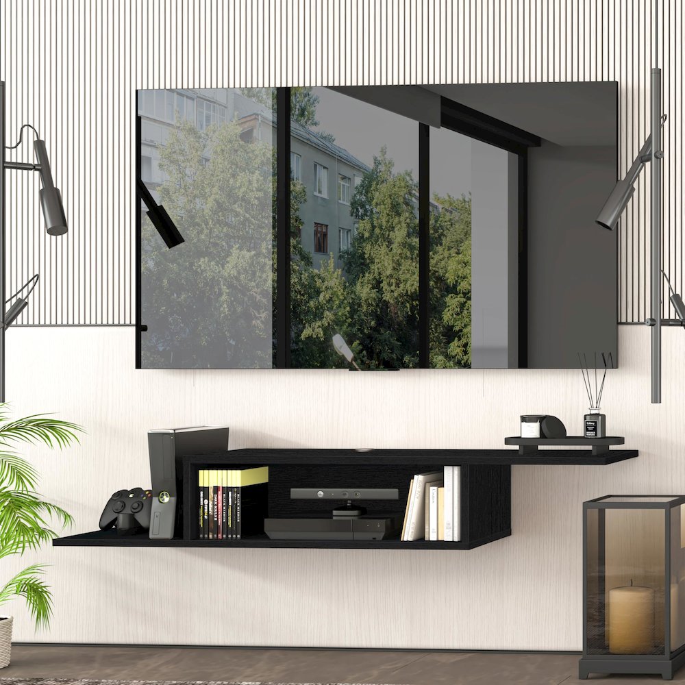 Floating TV Stand for Up to 65 Inch TVs – Wall Mounted Floating Shelf. Picture 4