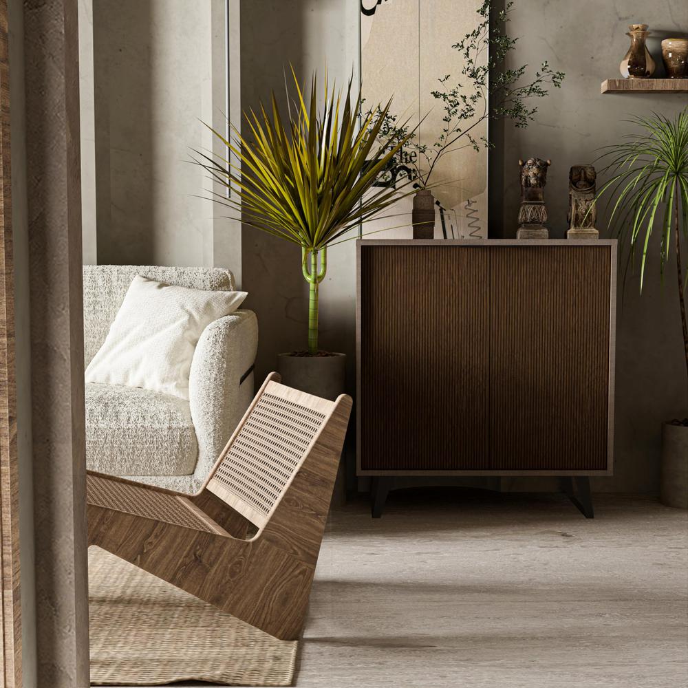 Sideboard, Storage Cabinet (2 Door, Cotton & Wood). Picture 3