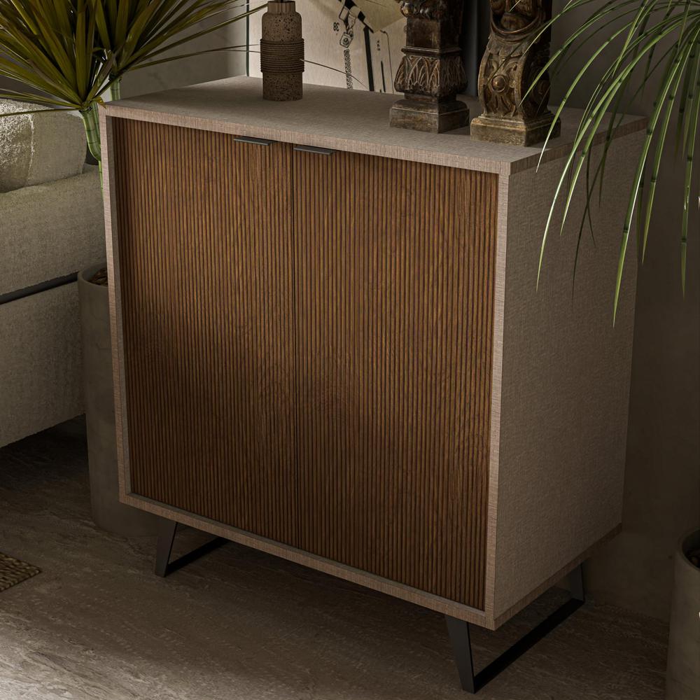 Sideboard, Storage Cabinet (2 Door, Cotton & Wood). Picture 4