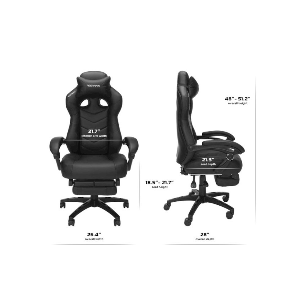 Gaming Chairs For Adults With Headrest Pillow - Black. Picture 7