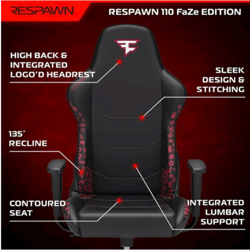 Racing Style High Back PC Computer Desk Office Chair - FaZe. Picture 8