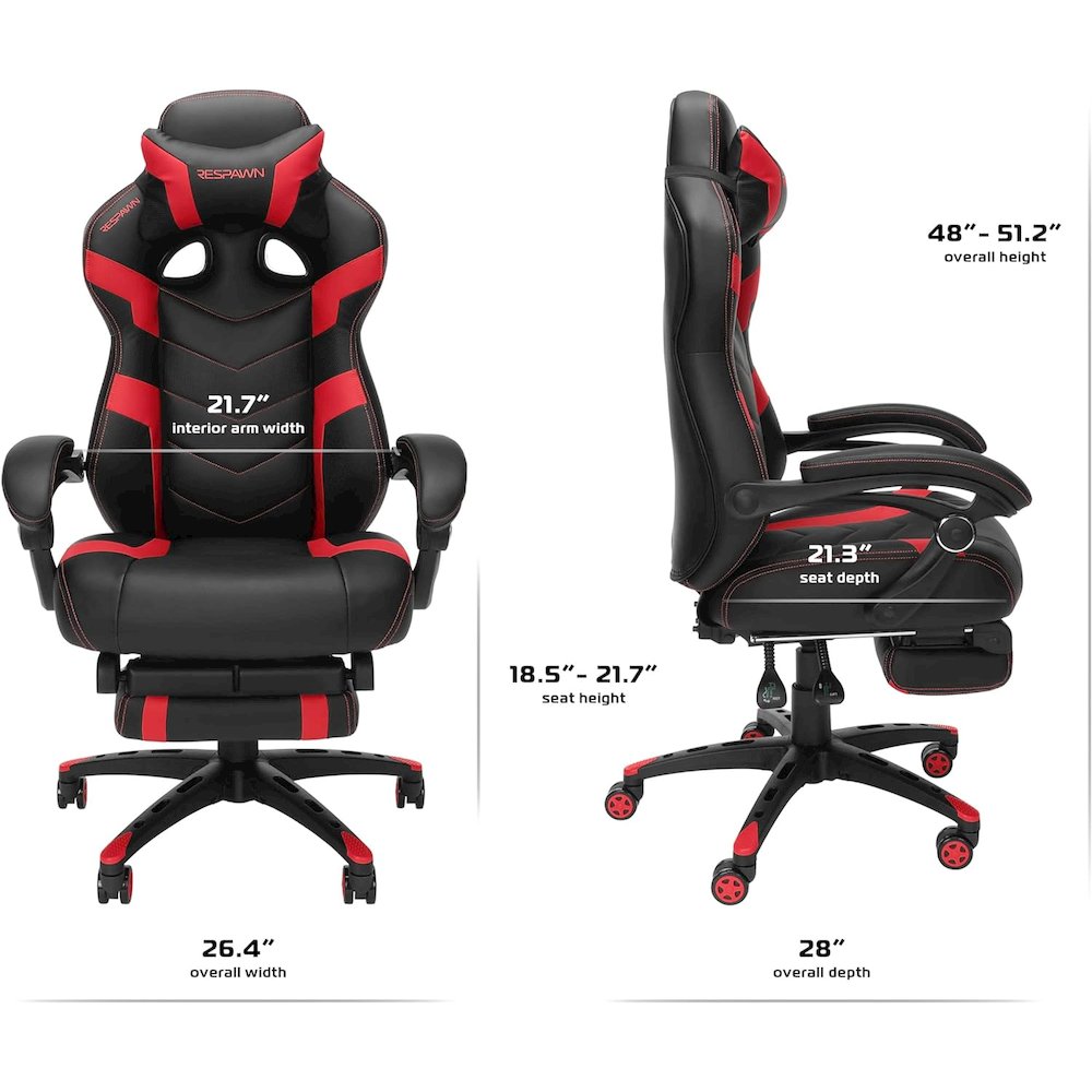 Gaming Chairs For Adults With Headrest Pillow - Red. Picture 7