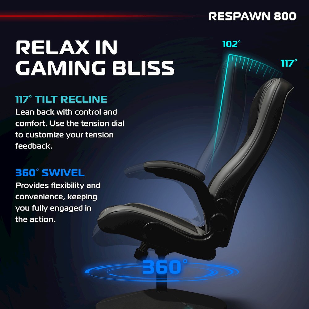 800 Gaming Chair Floor, Swivel  Rocker Gaming Chair, High Back. Picture 5