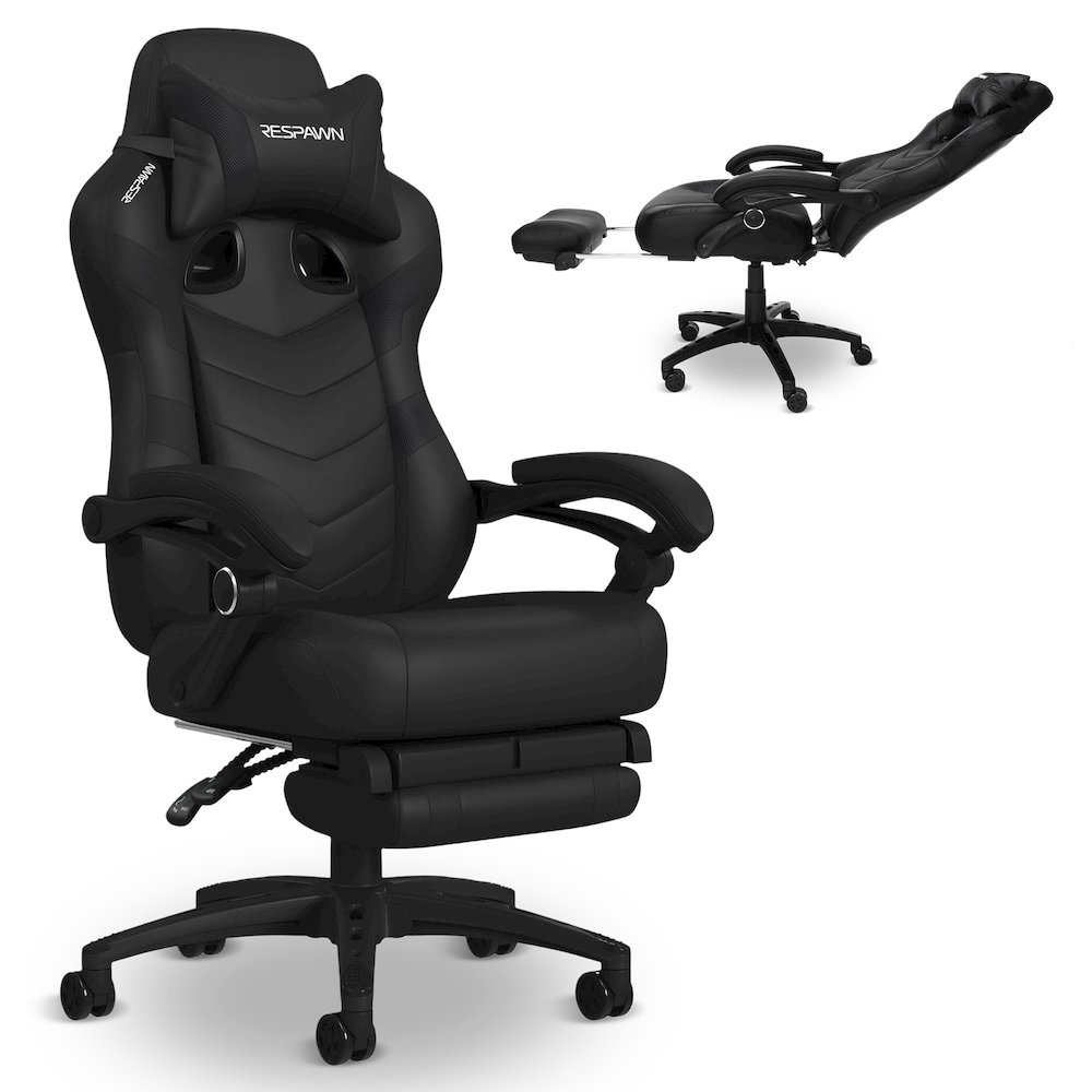 Gaming Chairs For Adults With Headrest Pillow - Black. Picture 1