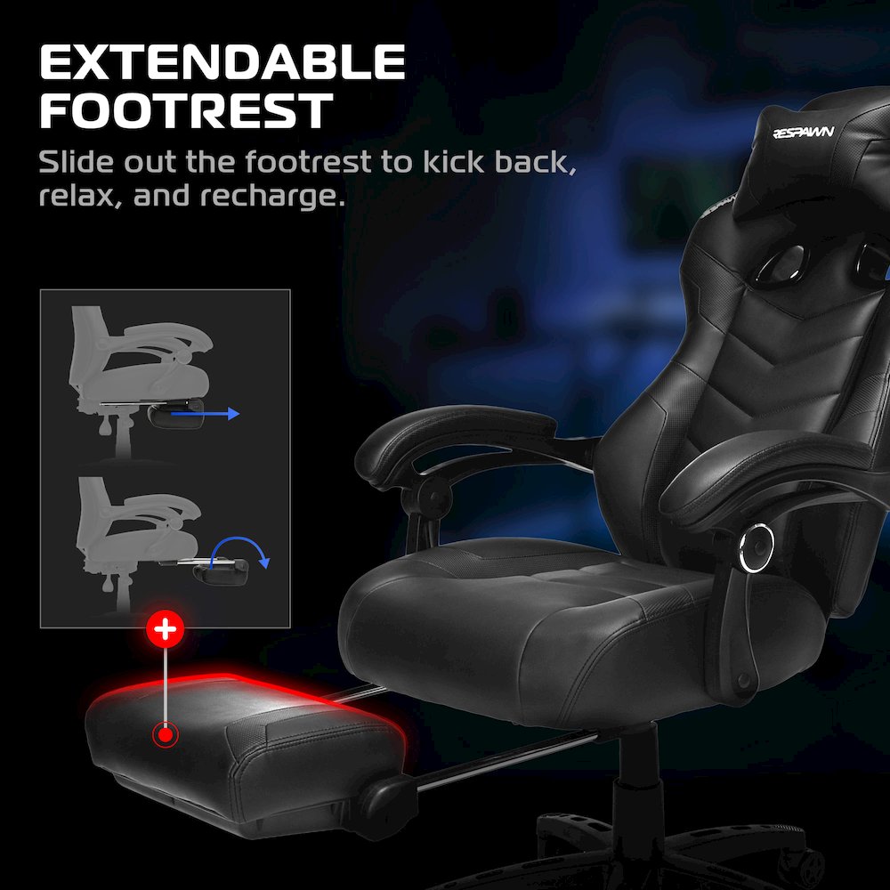 Gaming Chairs For Adults With Headrest Pillow - Black. Picture 3