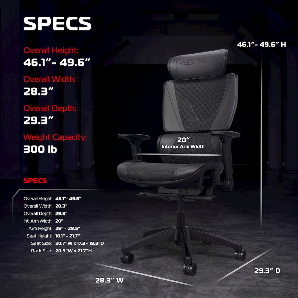 Office Chair - High Back Computer Chair - Black. Picture 2