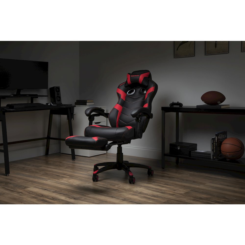 Gaming Chairs For Adults With Headrest Pillow - Red. Picture 5
