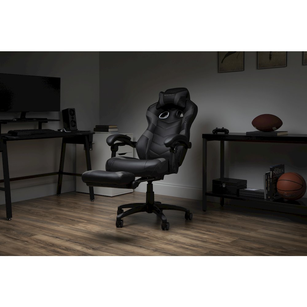 Gaming Chairs For Adults With Headrest Pillow - Grey. Picture 5