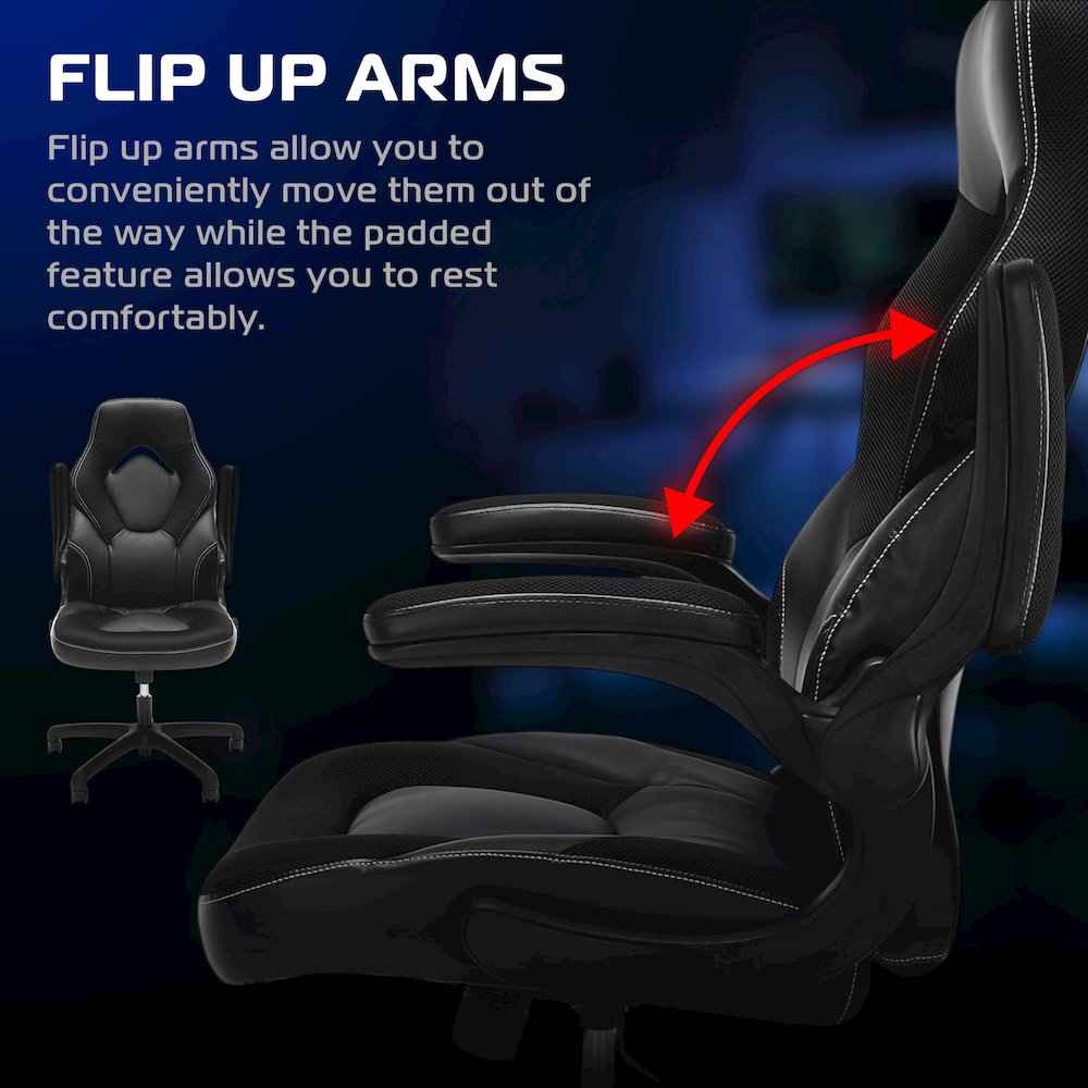 Office Chairs Adjustable Tilt Tension & Tilt Lock - Black. Picture 3