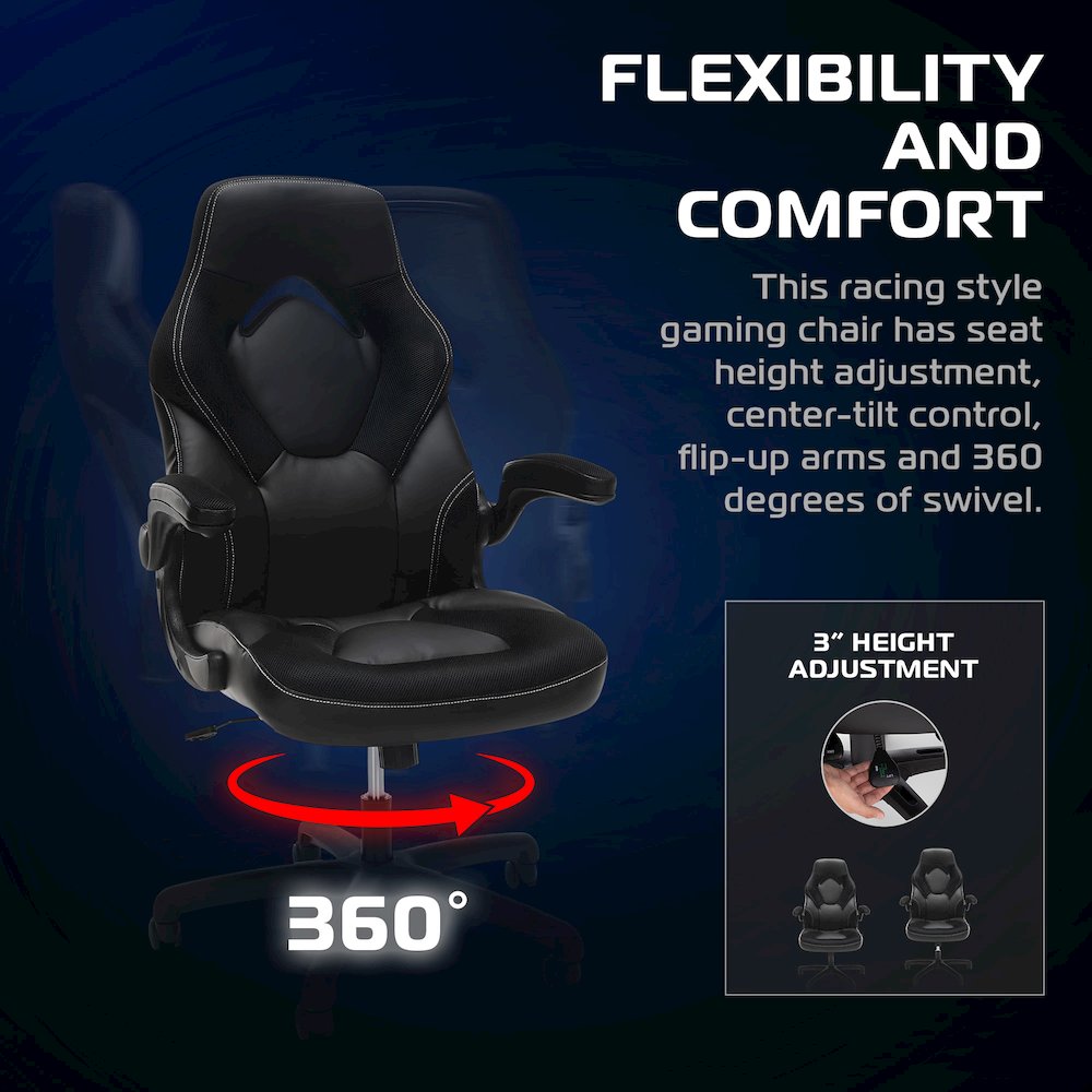 Office Chairs Adjustable Tilt Tension & Tilt Lock - Black. Picture 4