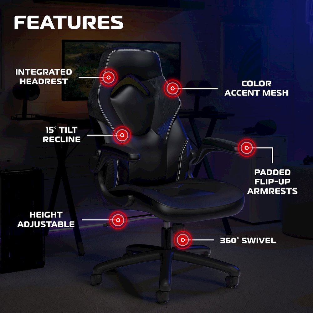Office Chairs Adjustable Tilt Tension & Tilt Lock - Black. Picture 6