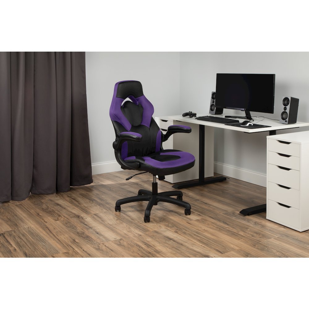 Office Chairs Adjustable Tilt Tension & Tilt Lock - Purple. Picture 5