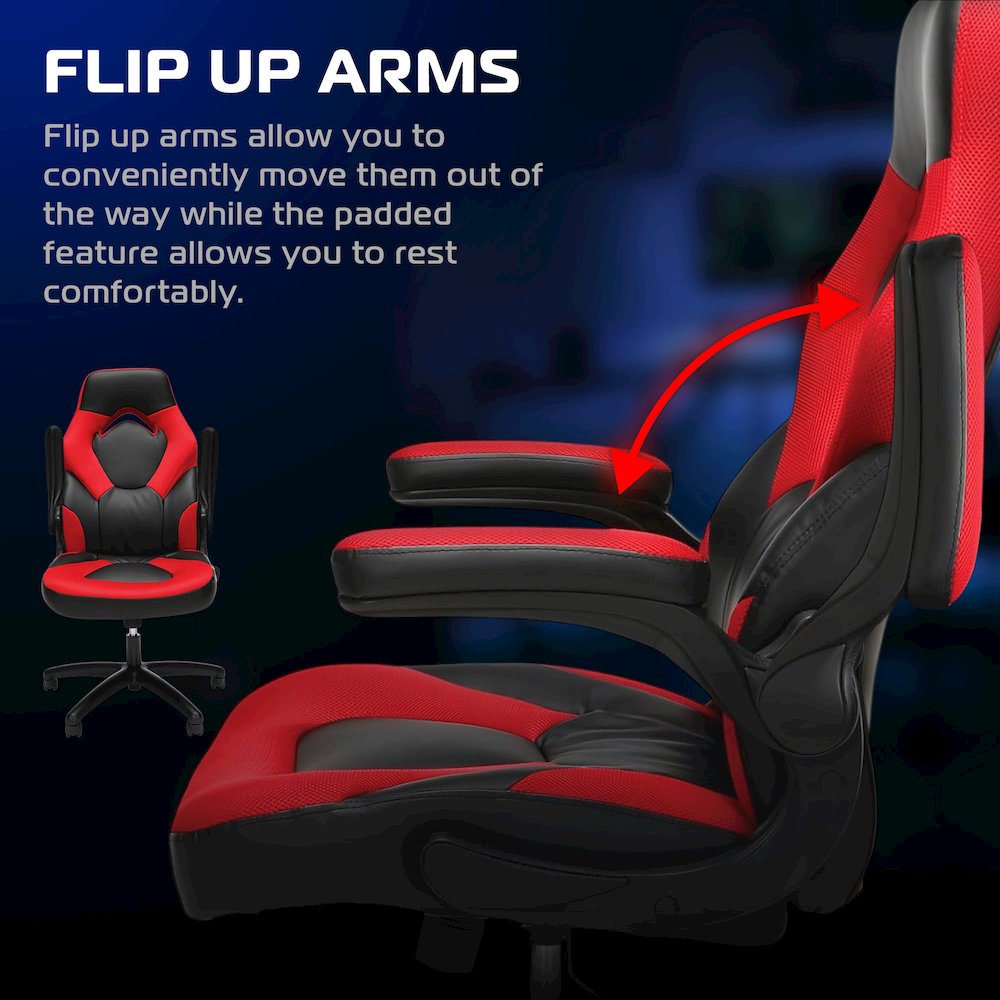Office Chairs Adjustable Tilt Tension & Tilt Lock - Red. Picture 3