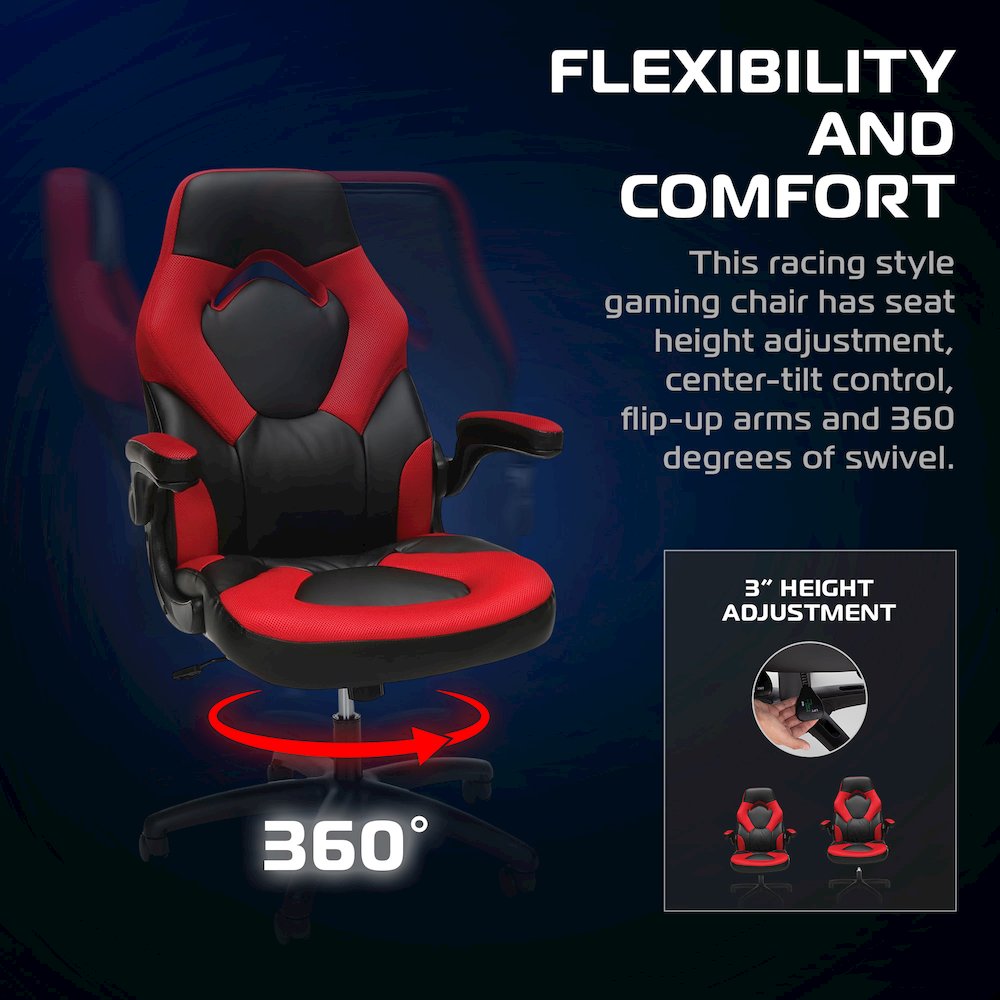 Office Chairs Adjustable Tilt Tension & Tilt Lock - Red. Picture 4