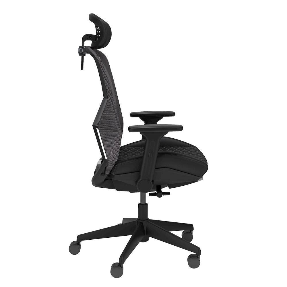 Ergonomic Mesh Office Gaming Chair - High Back - Stealth Black. Picture 3