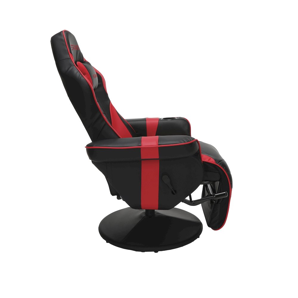 Reclining Gaming Chair with Footrest, Gaming Chair Recliner - Red. Picture 3