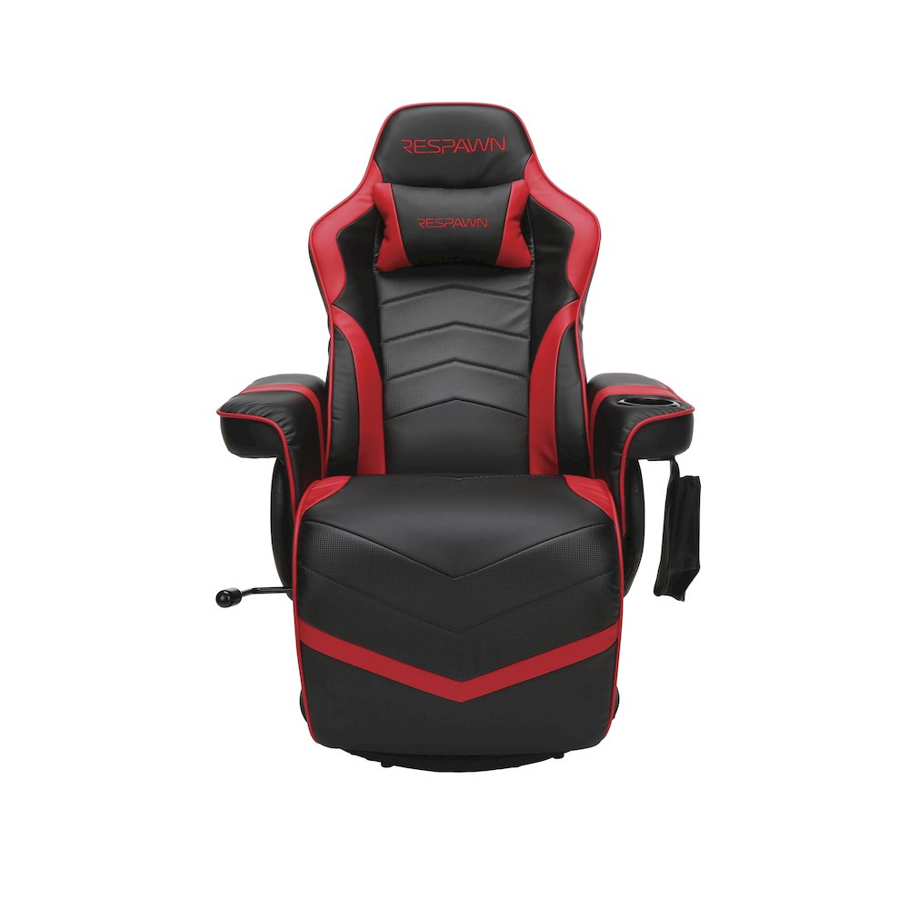 Reclining Gaming Chair with Footrest, Gaming Chair Recliner - Red. Picture 2