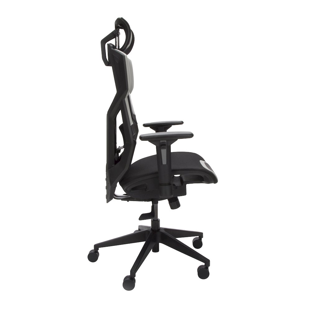 Gaming Chair With Lumbar Support, With Wheels for Computer/Desk/Office - Gray. Picture 3