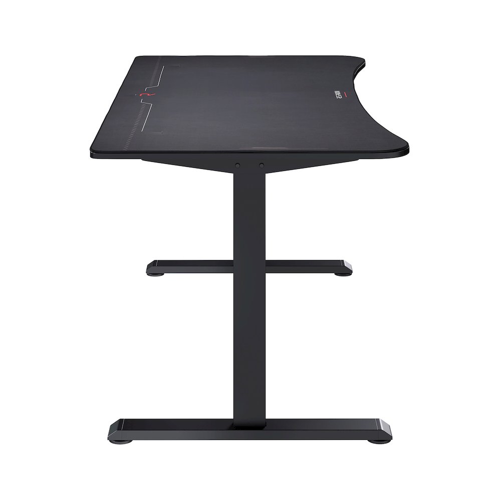 1063 Gaming Desk - 63in Computer Desk With Mouse Pad - Black. Picture 3