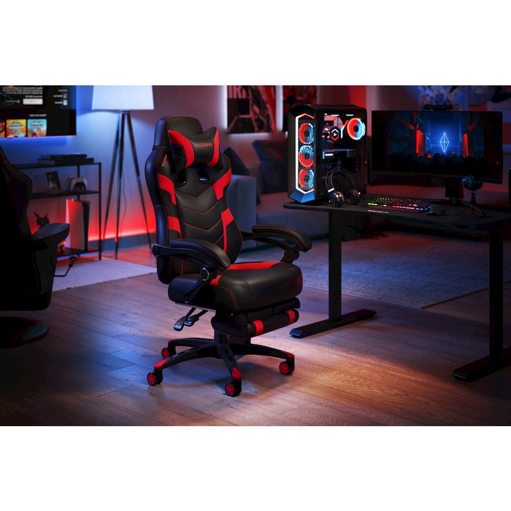 Gaming Chairs For Adults With Headrest Pillow - Red. Picture 6