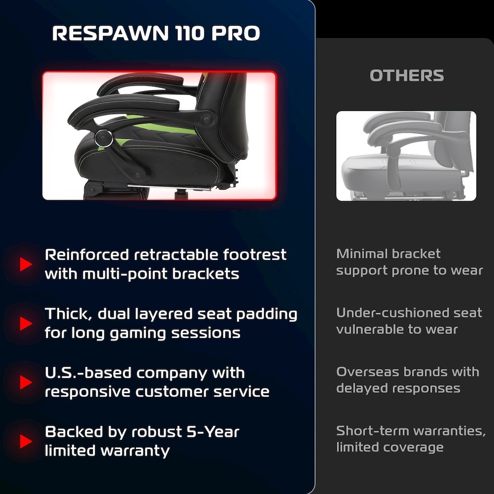 Gaming Chairs For Adults With Headrest Pillow - Green. Picture 6