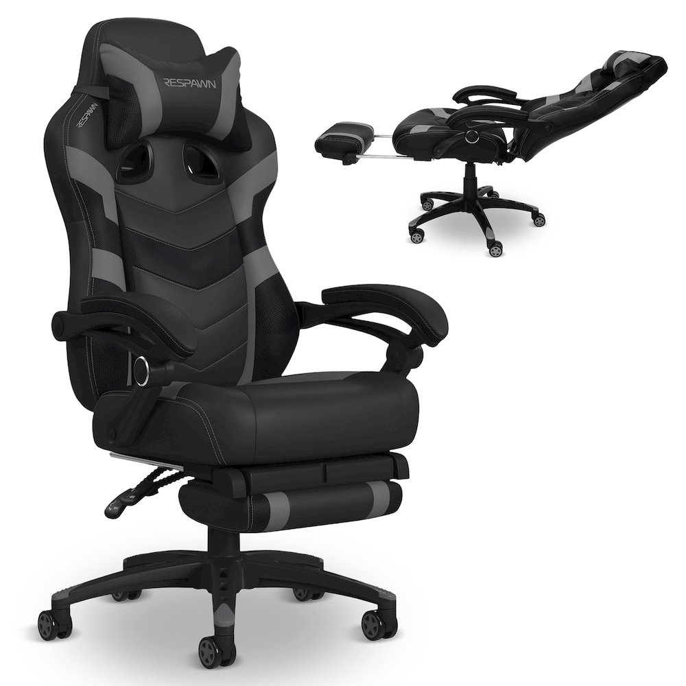 Gaming Chairs For Adults With Headrest Pillow - Grey. Picture 1