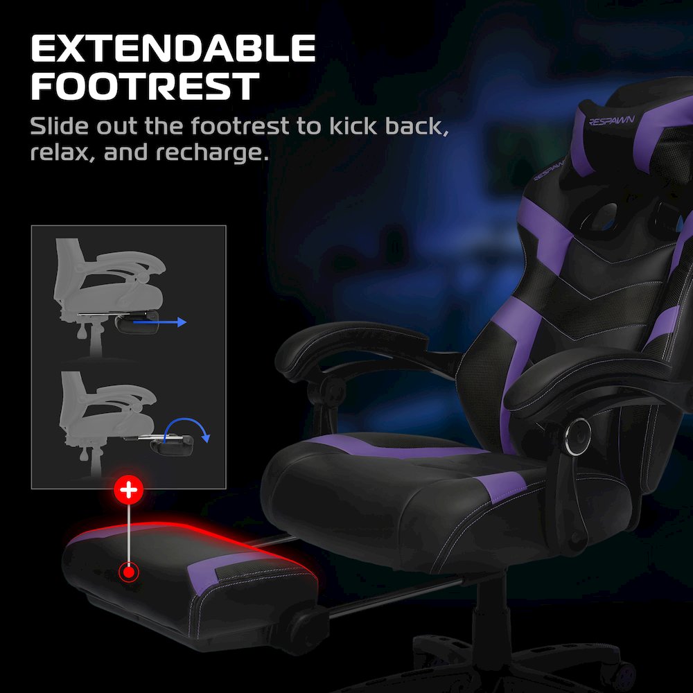 Gaming Chairs For Adults With Headrest Pillow - Purple. Picture 3