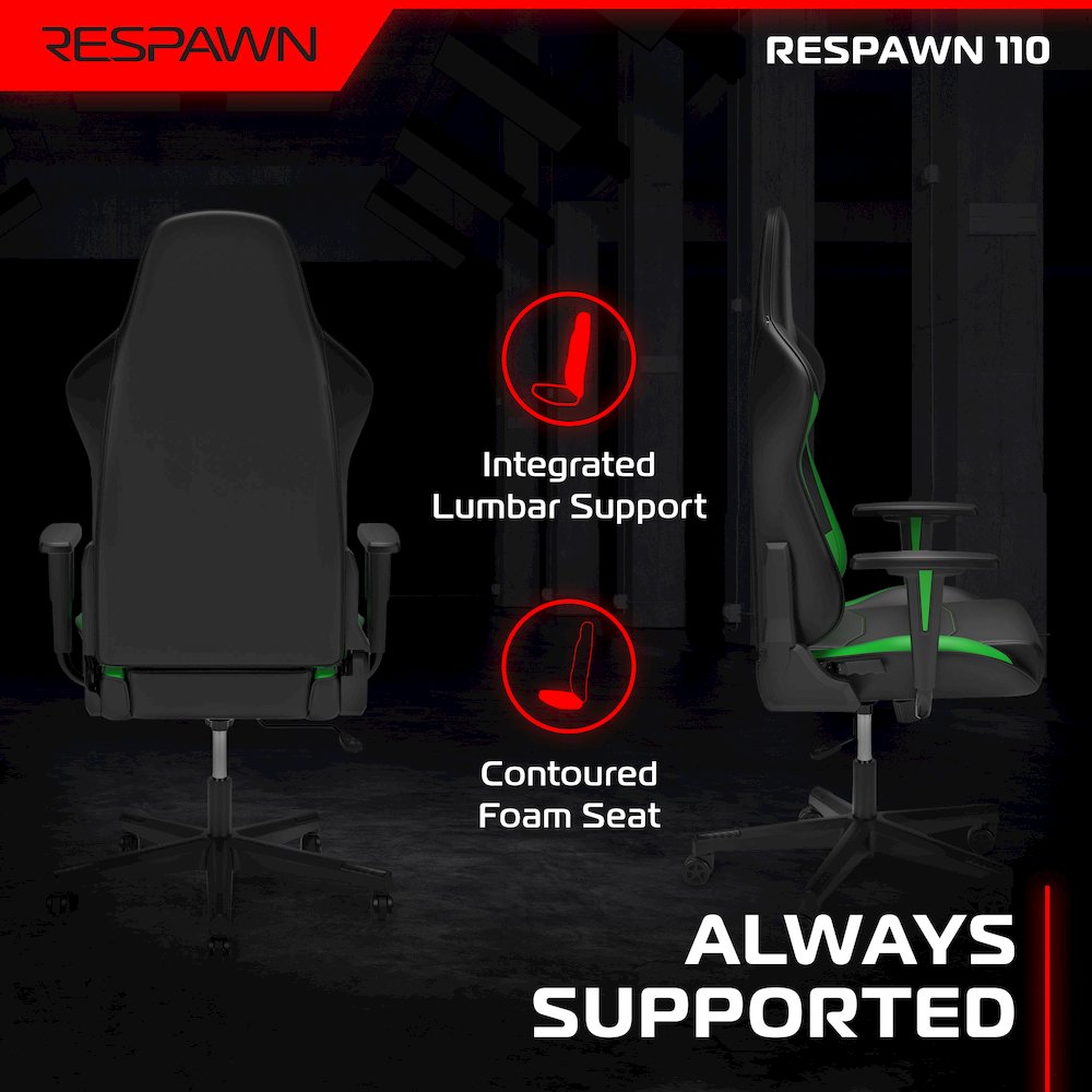 Racing Style High Back PC Computer Desk Office Chair - Green. Picture 6