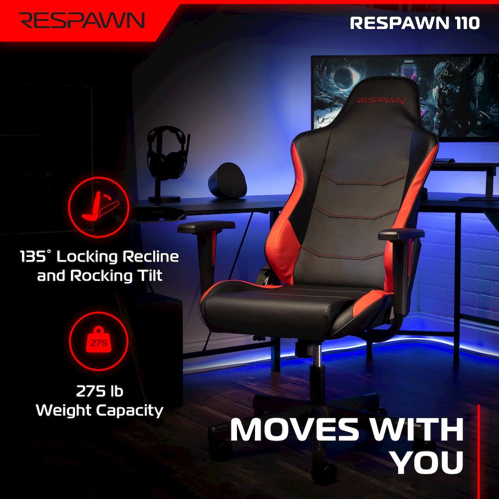 Racing Style High Back PC Computer Desk Office Chair - Red. Picture 5