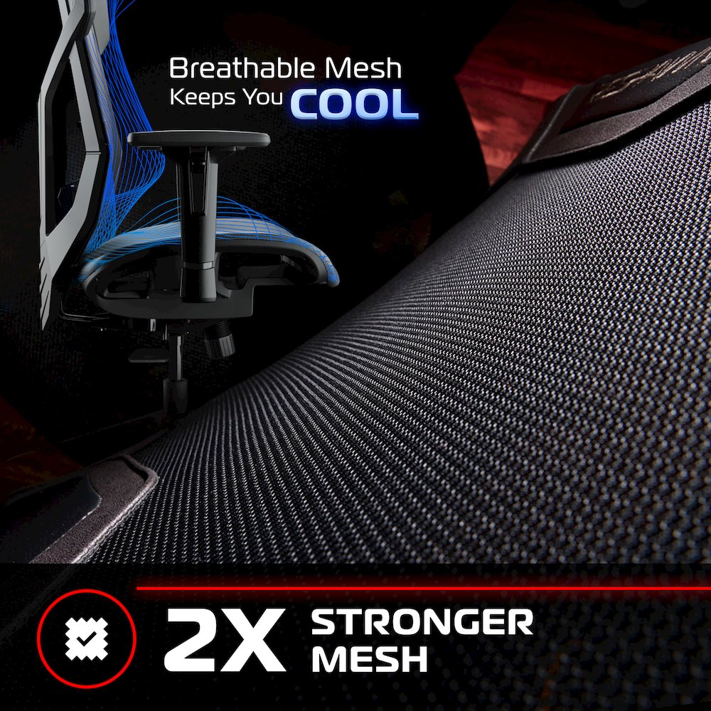 Gaming Chair With Lumbar Support, With Wheels for Computer/Desk/Office - Red. Picture 3